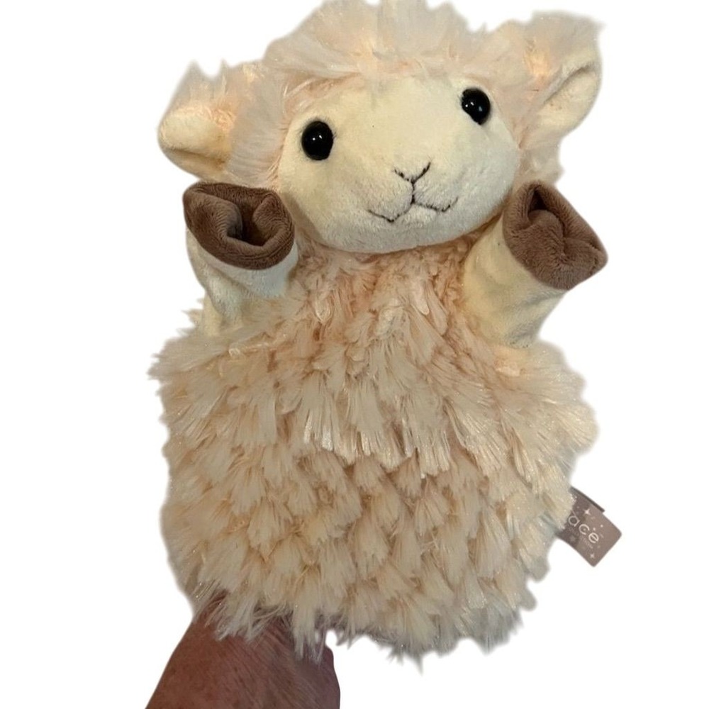 Embrace Lamb Hand Puppet Soft Toy White Medium Washable Ages 3+ 70457-000 soft